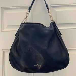 Kate Spade Vivian Black Pebble Leather Hobo Bag